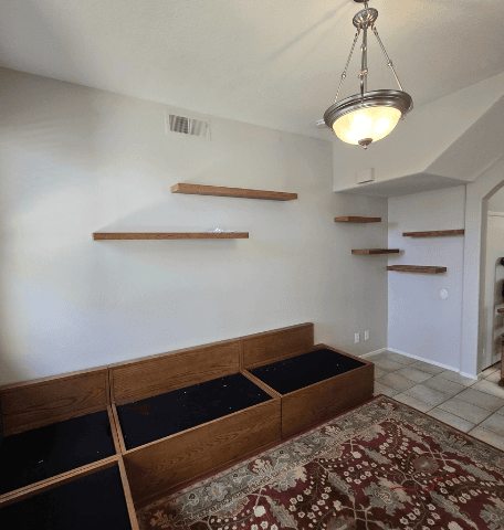 Custom Wall Shelving Installation - After