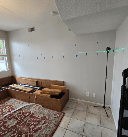 Custom Wall Shelving Installation - Before